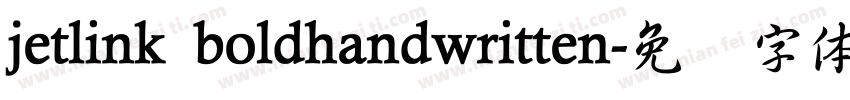 jetlink boldhandwritten字体转换